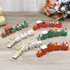 1pc Wooden Christmas Train Holiday Gift Window Display