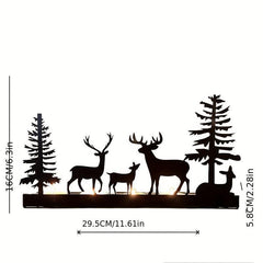 Iron Metal Elk Candle Holder for Christmas Home Decoration