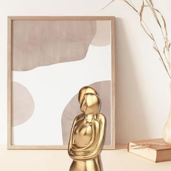 Golden Hug Couple Ornament - Romantic Decor for Special Occasions