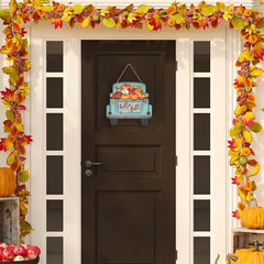 10in Fall Hanging Vehicle Signs Door Hanging Thanksgiving Pumpkin Truck Hanging