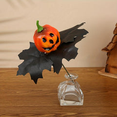 Autumn Halloween Pumpkin Maple Leaf Wreath Decoration