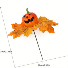 Autumn Halloween Pumpkin Maple Leaf Wreath Decoration