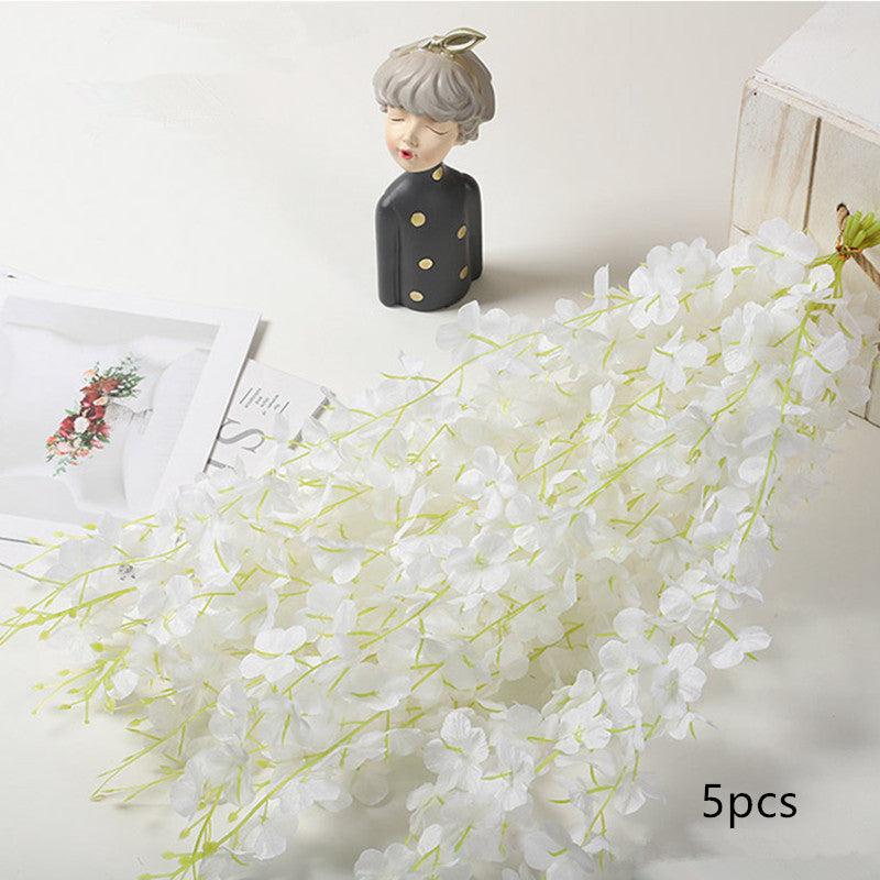 5pcs Artificial Wisteria Hanging Flowers for Home Party Wedding Decor