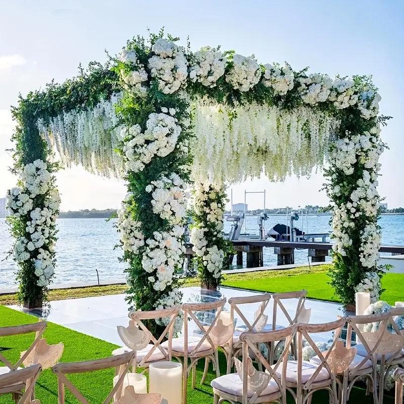 5pcs Artificial Wisteria Hanging Flowers for Home Party Wedding Decor