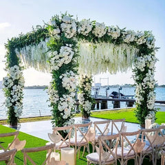 5pcs Artificial Wisteria Hanging Flowers for Home Party Wedding Decor