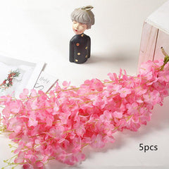 5pcs Artificial Wisteria Hanging Flowers for Home Party Wedding Decor