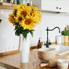 10pcs Artificial Sunflowers Faux Silk Stems Wedding Bouquet Home Decor