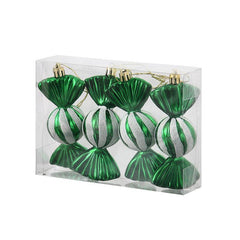 4pcs Sweet Shaped Baubles and Glittery Decorations Christmas Ornaments