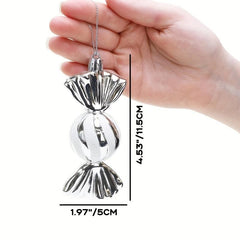 4pcs Sweet Shaped Baubles and Glittery Decorations Christmas Ornaments