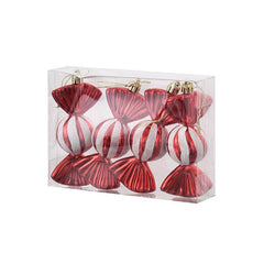 4pcs Sweet Shaped Baubles and Glittery Decorations Christmas Ornaments