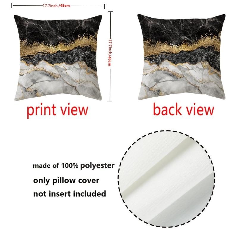 4pcs Marble Throw Pillow Covers 44 96 X 44 96 Cm Abstract Design
