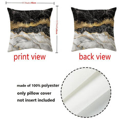 4pcs Marble Throw Pillow Covers 44 96 X 44 96 Cm Abstract Design