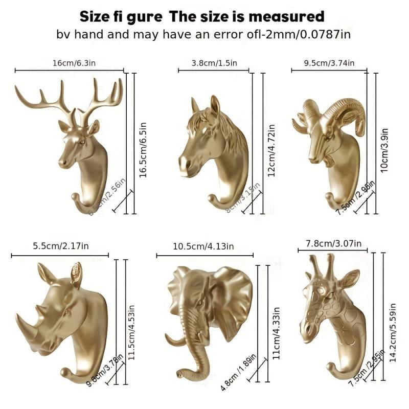 Cute Animal Wall Hooks for Coats Bags and Keys