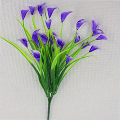 UV Protected Calla Lily Bouquet 5 Forks Outdoor Artificial Flowers for Weddings