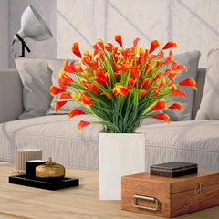 UV Protected Calla Lily Bouquet 5 Forks Outdoor Artificial Flowers for Weddings