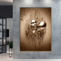 Abstract Love Pair Image Glitter Wall Print Canvas Art
