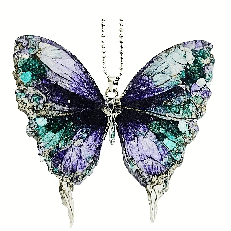 Acrylic Butterfly Hanging Pendant Car Rearview Mirror Accessory