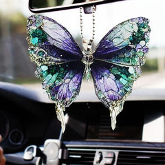 Acrylic Butterfly Hanging Pendant Car Rearview Mirror Accessory
