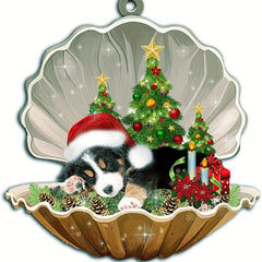 Christmas Tree Decoration Puppy Shell Pendant Ornaments Xmas Decor