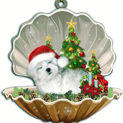 Christmas Tree Decoration Puppy Shell Pendant Ornaments Xmas Decor