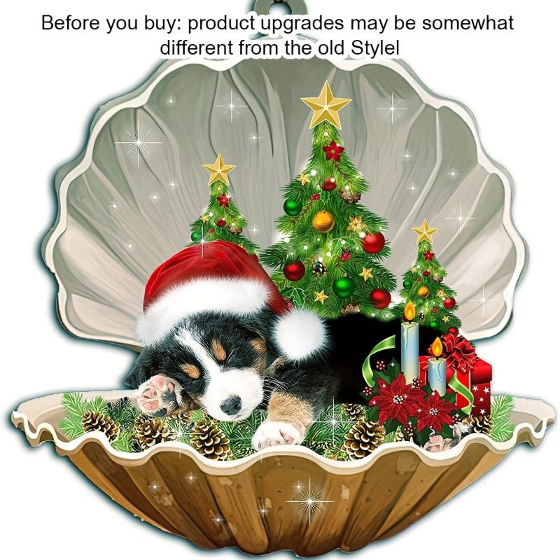 Christmas Tree Decoration Puppy Shell Pendant Ornaments Xmas Decor