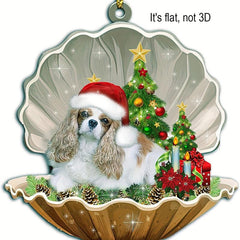 Christmas Tree Decoration Puppy Shell Pendant Ornaments Xmas Decor