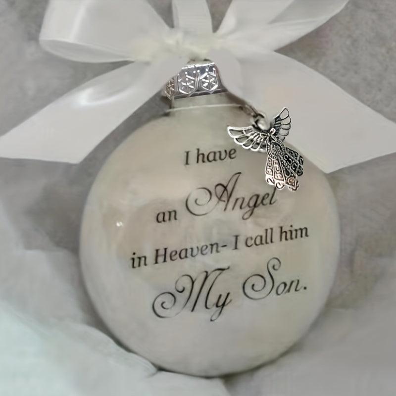1pc In Heaven Relatives Name Feather Ornament Keepsake