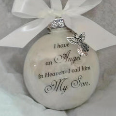 1pc In Heaven Relatives Name Feather Ornament Keepsake