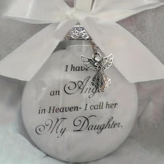 1pc In Heaven Relatives Name Feather Ornament Keepsake