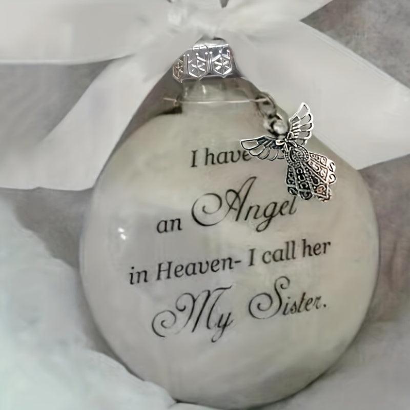 1pc In Heaven Relatives Name Feather Ornament Keepsake