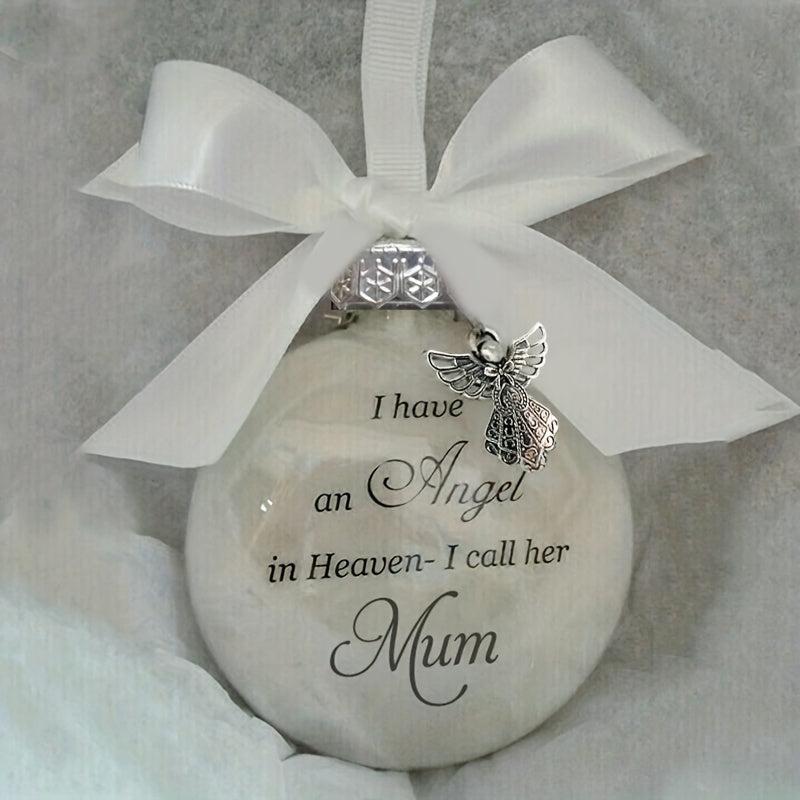 1pc In Heaven Relatives Name Feather Ornament Keepsake