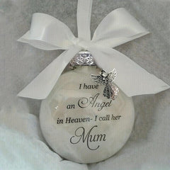 1pc In Heaven Relatives Name Feather Ornament Keepsake