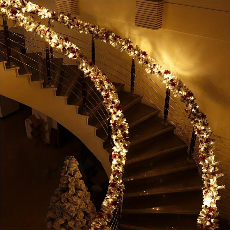 Christmas Vine DIY Decoration for Staircase