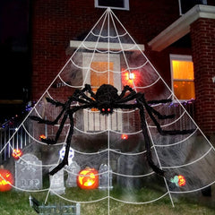 2 Pack Realistic Hairy Spiders Halloween Props Large Scary Spiders