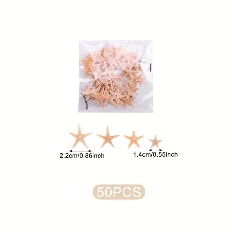 50pcs Mini Starfish Mixed Style Random