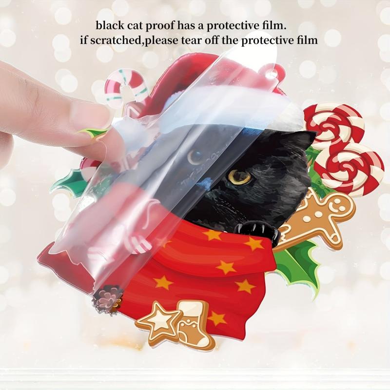 6pcs Double Sided Cat Christmas Ornaments - Perfect for Cat Lovers