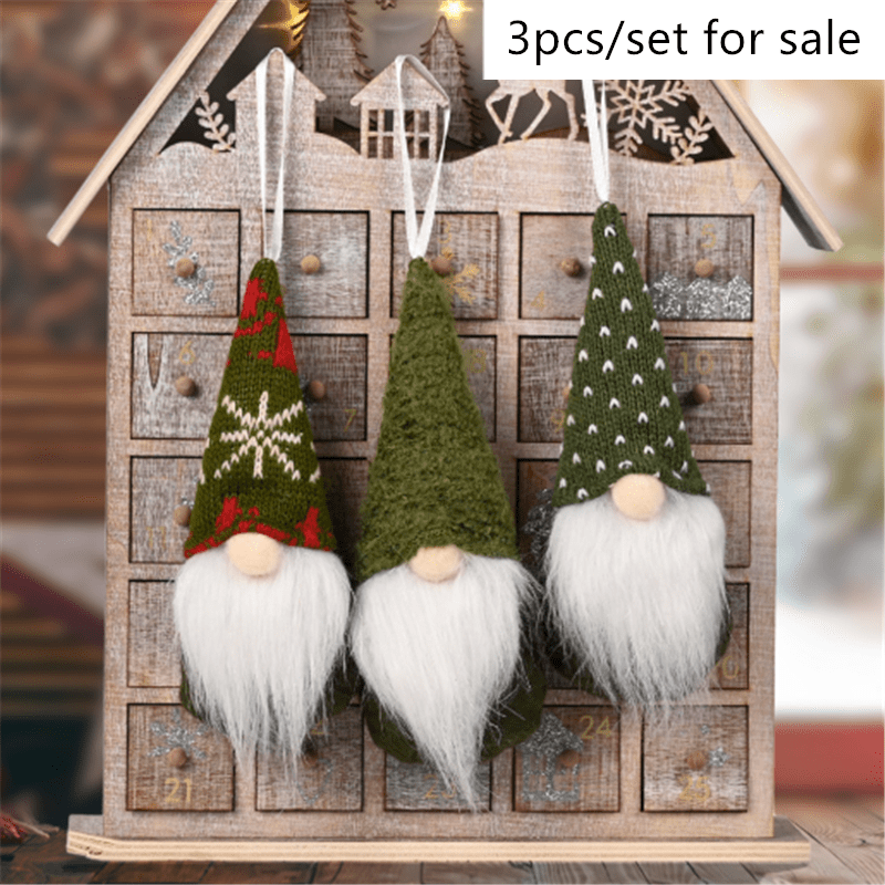 3pcs Forest Old Man Christmas Mini Doll Xmas Decoration For Home