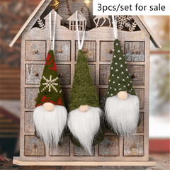 3pcs Forest Old Man Christmas Mini Doll Xmas Decoration For Home