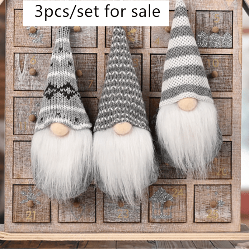 3pcs Forest Old Man Christmas Mini Doll Xmas Decoration For Home