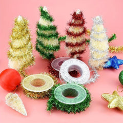 3yd Christmas Tinsel Ribbon Metallic Garland Glitter Tinsel Ribbon