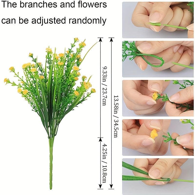 2pcs UV Resistant Artificial Flowers for Indoor and Outdoor