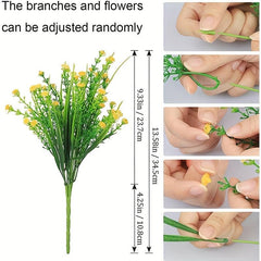 2pcs UV Resistant Artificial Flowers for Indoor and Outdoor