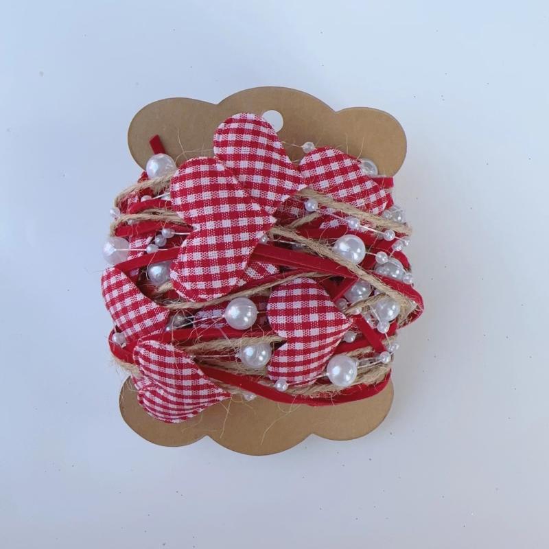 Heart Shaped Christmas Tree Decorations - Set of 6