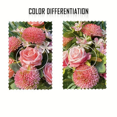 Artificial Cemetery Flowers Realistic Faux Camellia Rose Bouquet