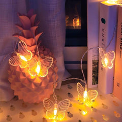 20 LED Butterfly Lamp String Yard Light for Year Decorations Outdoor Lighting