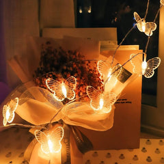 20 LED Butterfly Lamp String Yard Light for Year Decorations Outdoor Lighting