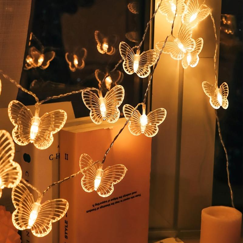 20 LED Butterfly Lamp String Yard Light for Year Decorations Outdoor Lighting
