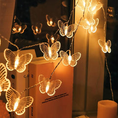 20 LED Butterfly Lamp String Yard Light for Year Decorations Outdoor Lighting