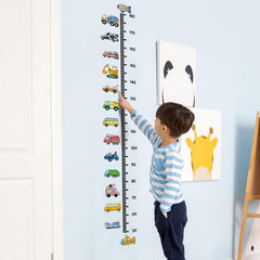 Growth Chart for Kids Transport Truck Cars Wall Stickers Measure Height
