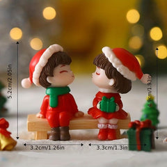 Micro Landscape Christmas Couple Dolls Home Decorations